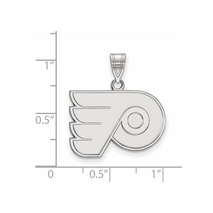 14K White Gold Nhl Logoart Philadelphia Flyers Medium Pendant