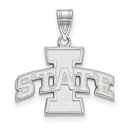 10K White Gold Logoart Iowa State University Medium Pendant