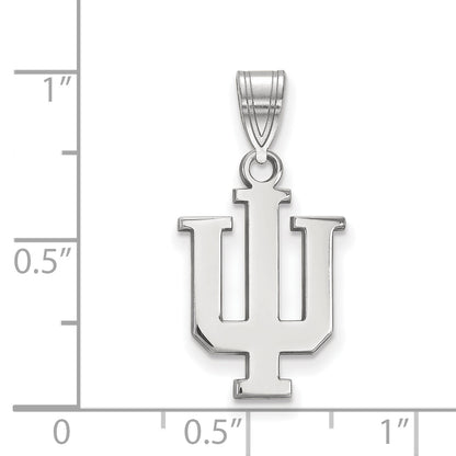 10K White Gold Logoart Indiana University I U Medium Pendant