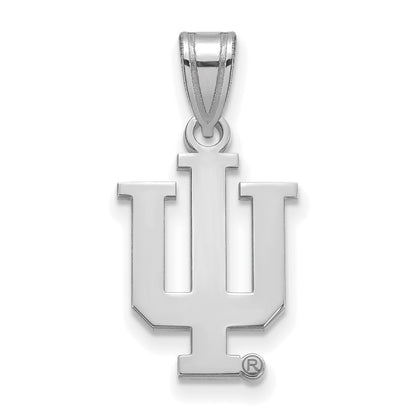 10K White Gold Logoart Indiana University I U Medium Pendant