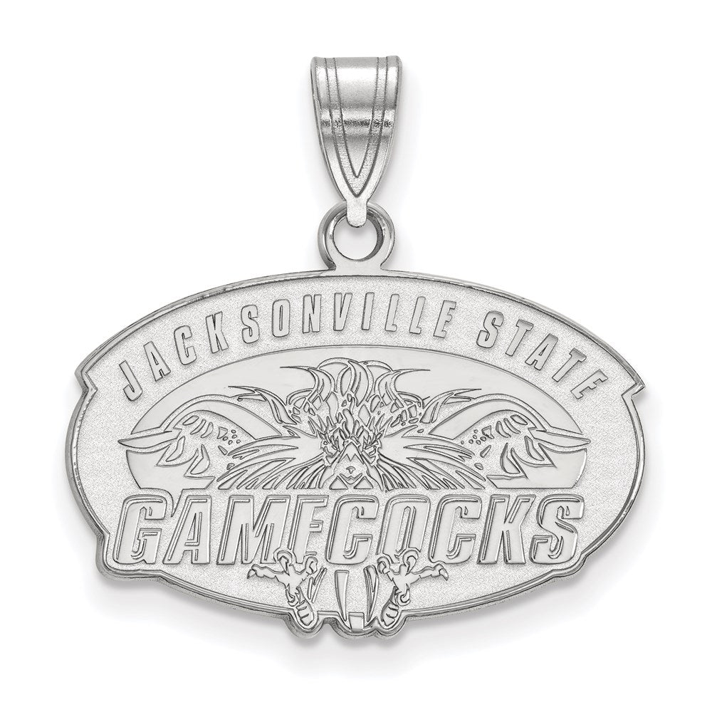 14K White Gold Logoart Jacksonville State University Medium Pendant