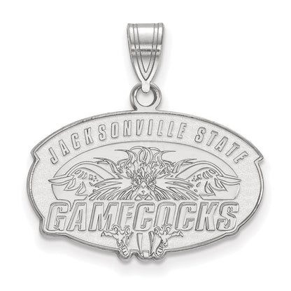 14K White Gold Logoart Jacksonville State University Medium Pendant