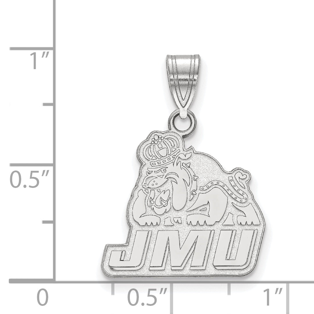 14K White Gold Logoart James Madison University Medium Pendant