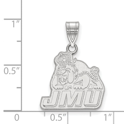 14K White Gold Logoart James Madison University Medium Pendant