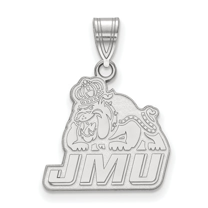 14K White Gold Logoart James Madison University Medium Pendant