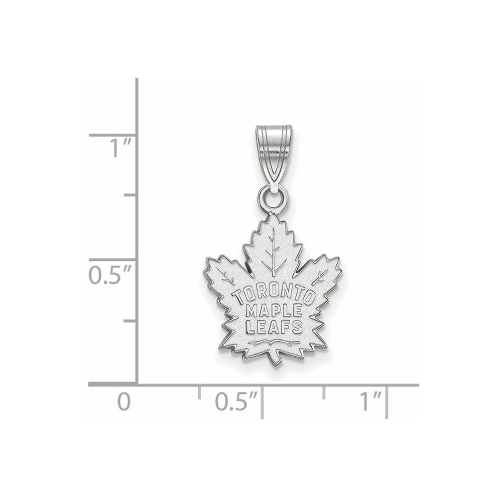 14K White Gold Nhl Logoart Toronto Maple Leafs Medium Pendant