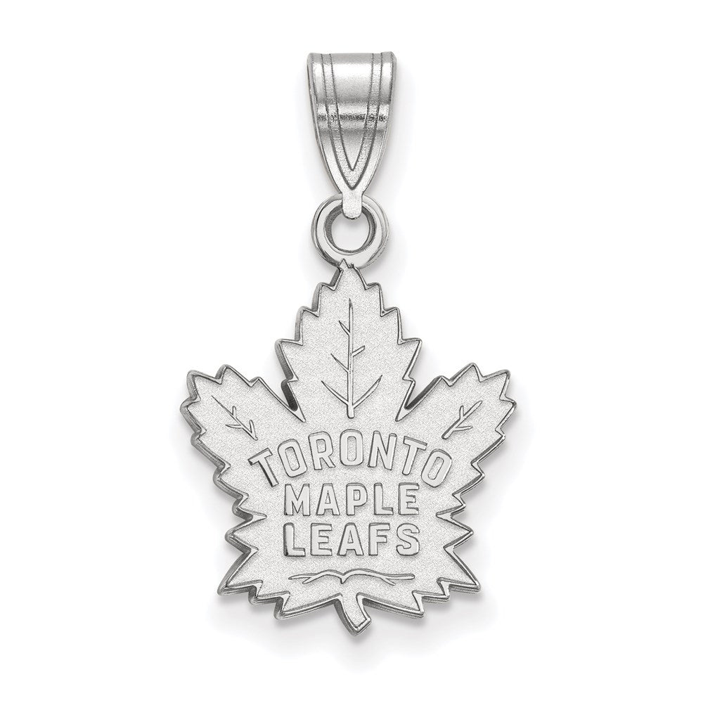 14K White Gold Nhl Logoart Toronto Maple Leafs Medium Pendant