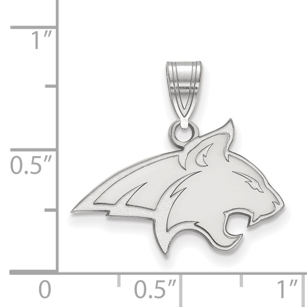 10K White Gold Logoart Montana State University Bobcat Medium Pendant