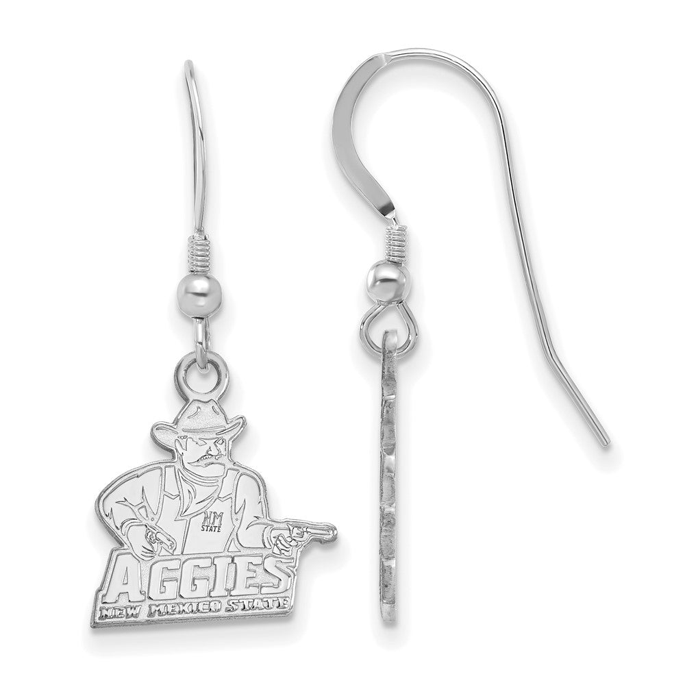 sterling-silver-rhodium-plated-logoart-new-mexico-state-university-aggies-small-dangle-wire-earrings-ss003nms