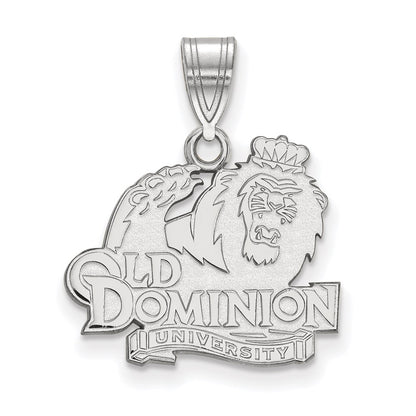 10K White Gold Logoart Old Dominion University Medium Pendant