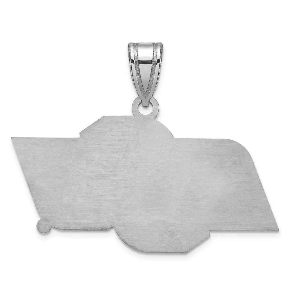 Sterling Silver Rhodium Plated Logoart Oklahoma State University O S U Medium Pendant