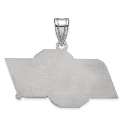 Sterling Silver Rhodium Plated Logoart Oklahoma State University O S U Medium Pendant