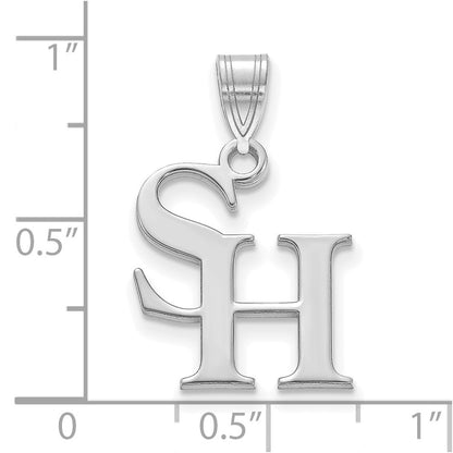 Sterling Silver Rhodium Plated Logoart Sam Houston State University Medium Pendant