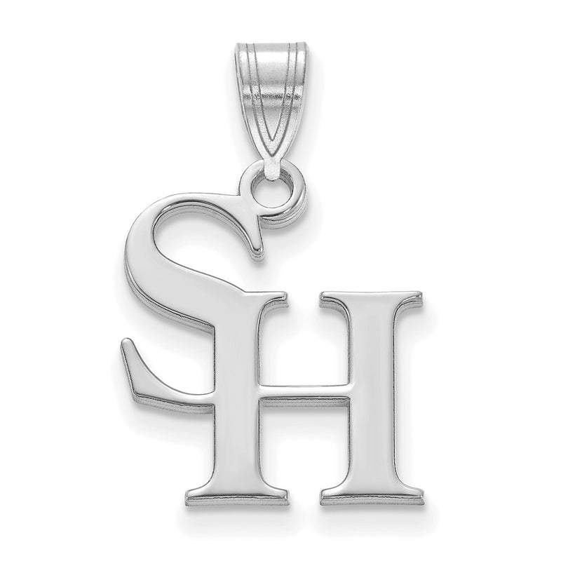 Sterling Silver Rhodium Plated Logoart Sam Houston State University Medium Pendant
