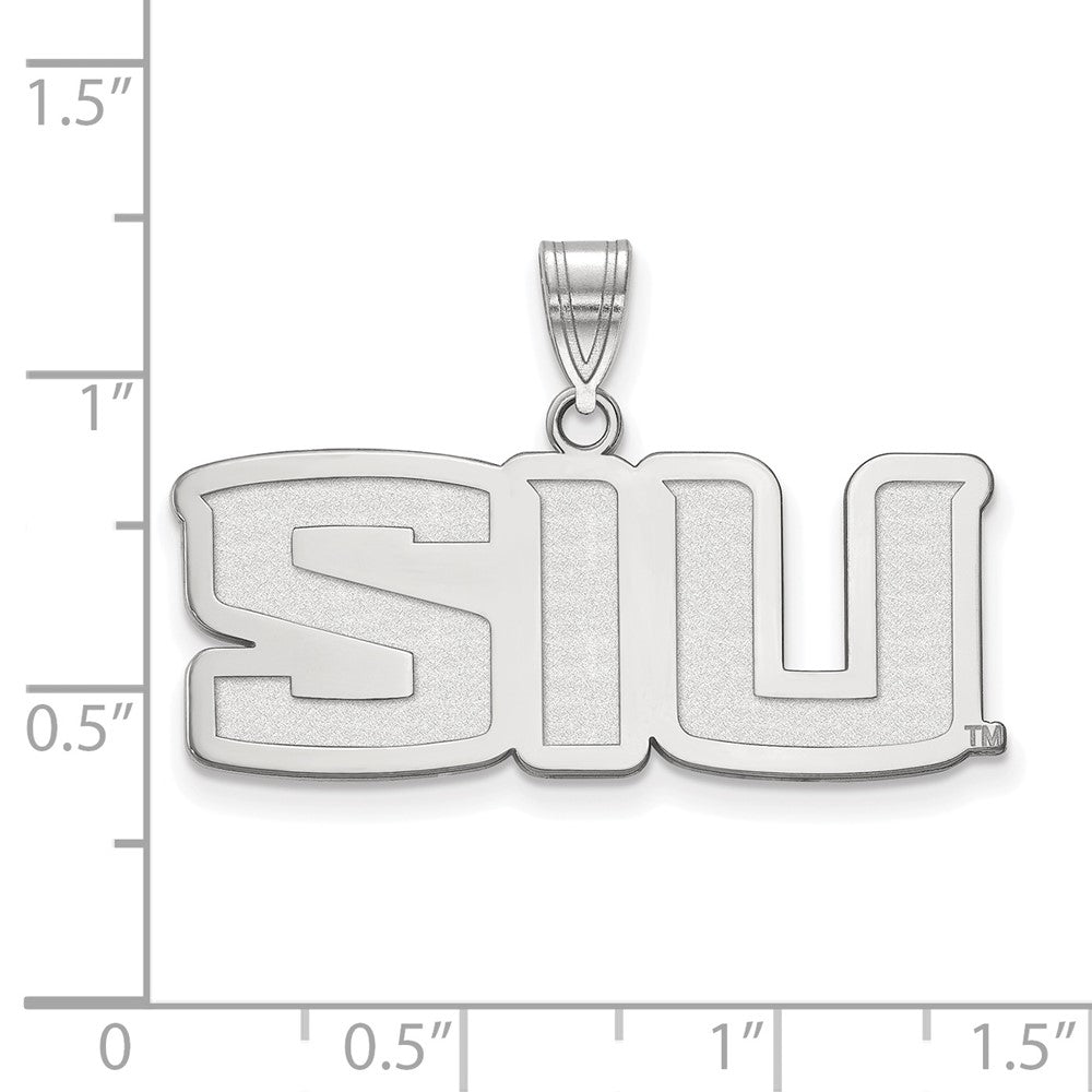 10K White Gold Logoart Southern Illinois University S I U Medium Pendant