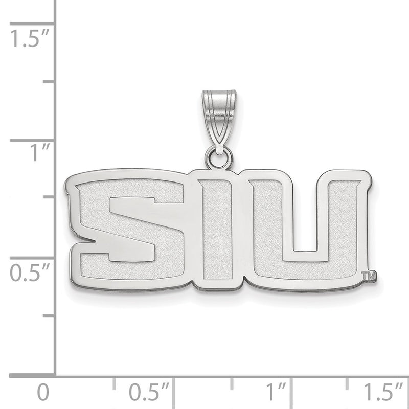 10K White Gold Logoart Southern Illinois University S I U Medium Pendant