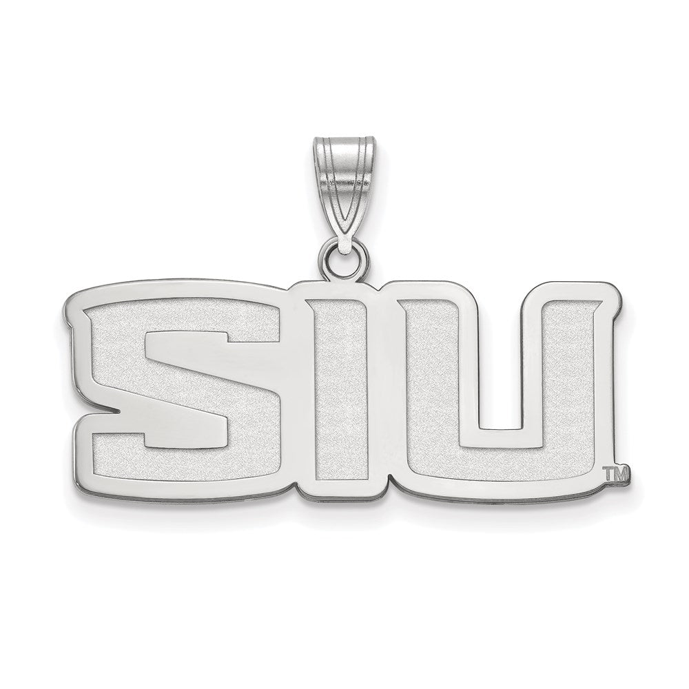 14K White Gold Logoart Southern Illinois University S I U Medium Pendant
