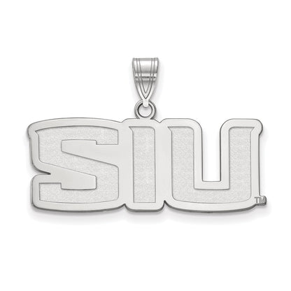 14K White Gold Logoart Southern Illinois University S I U Medium Pendant