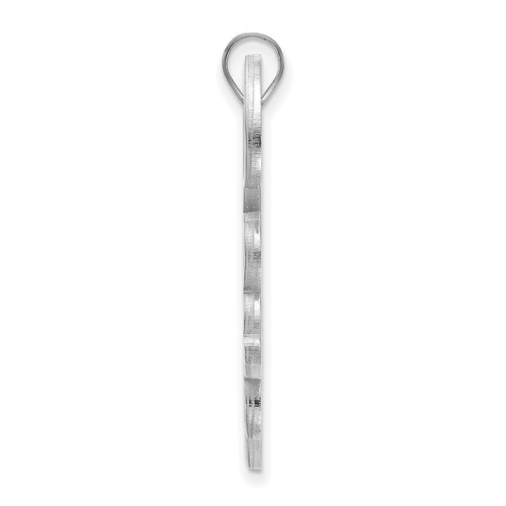 Sterling Silver Rhodium Plated Logoart Tulane University Extra Large Pendant