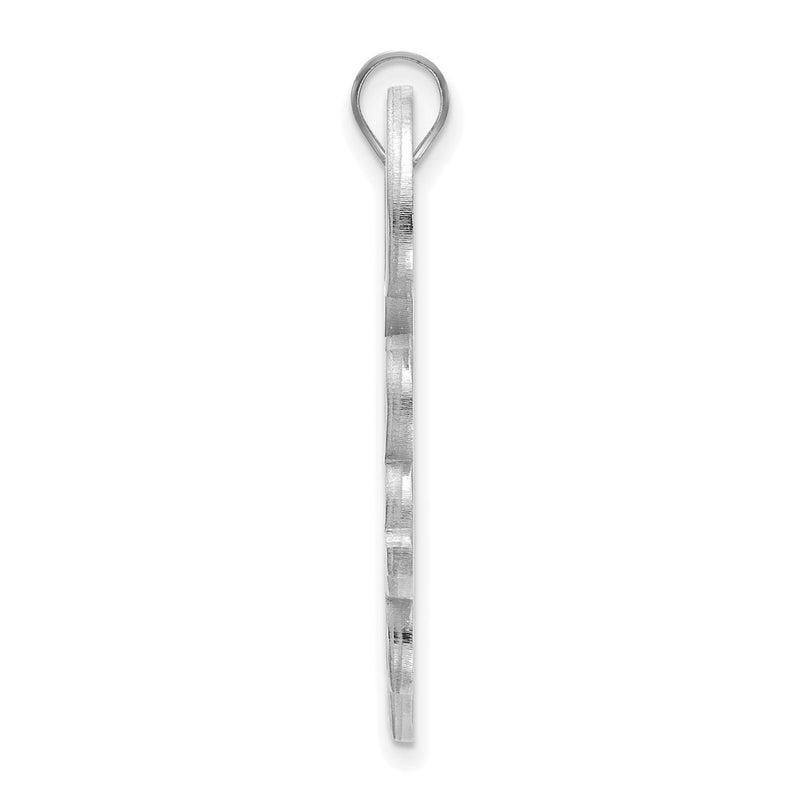 Sterling Silver Rhodium Plated Logoart Tulane University Extra Large Pendant