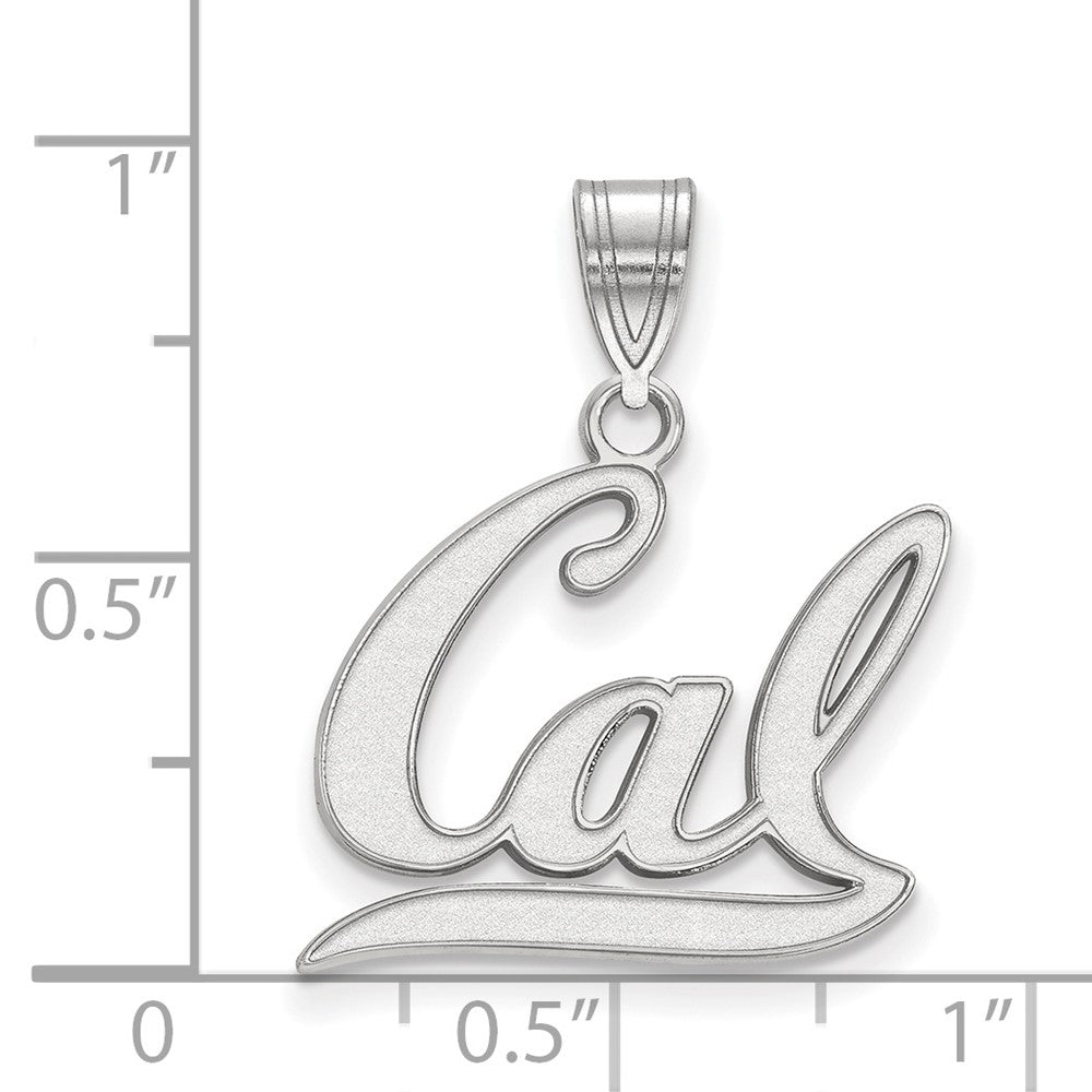 10K White Gold Logoart University Of California Berkeley Medium Pendant