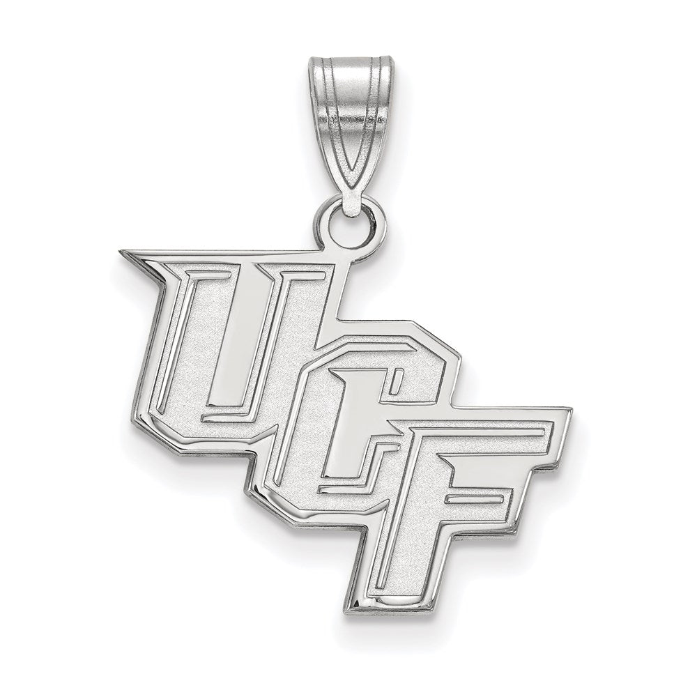 10K White Gold Logoart University Of Central Florida U C F Medium Pendant