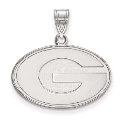 10K White Gold Logoart University Of Georgia Letter G Medium Pendant