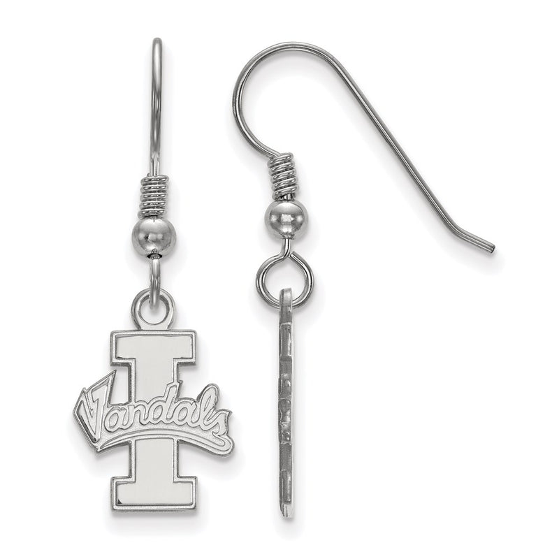 Sterling Silver Rhodium Plated Logoart University Of Idaho Vandals Small Dangle Wire Earrings