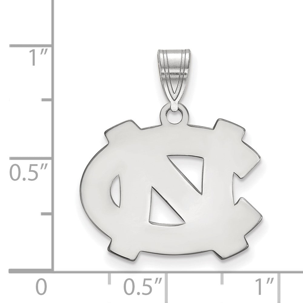 14K White Gold Logoart University Of North Carolina N C Medium Pendant