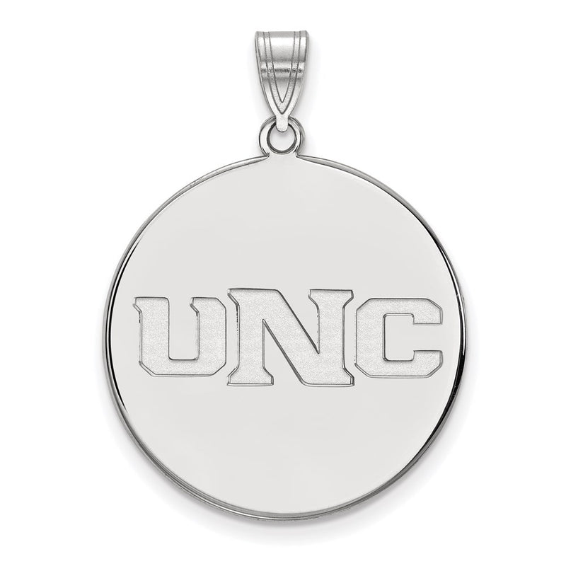 Sterling Silver Rhodium Plated Logoart University Of Northern Colorado U N C Extra Large Disc Pendant