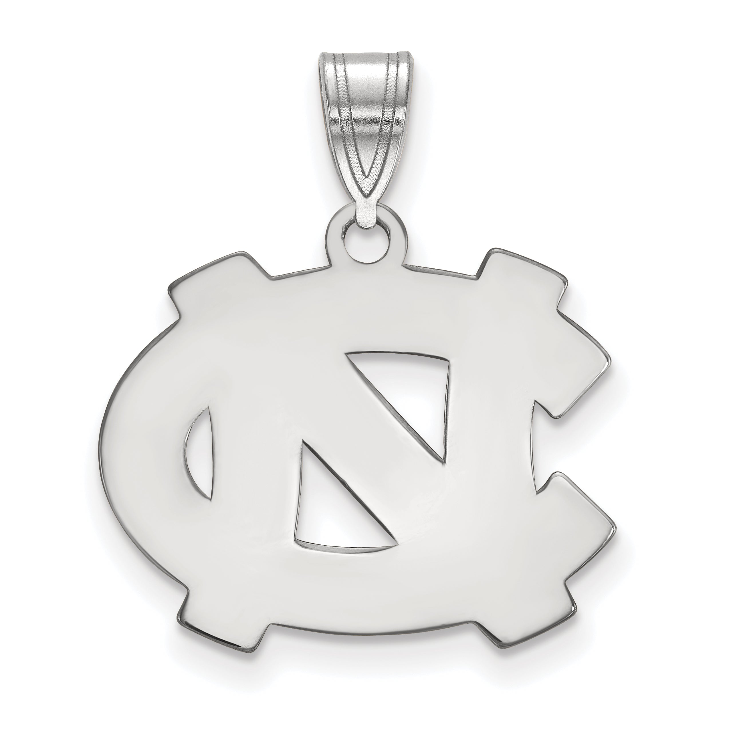 10K White Gold Logoart University Of North Carolina N C Medium Pendant