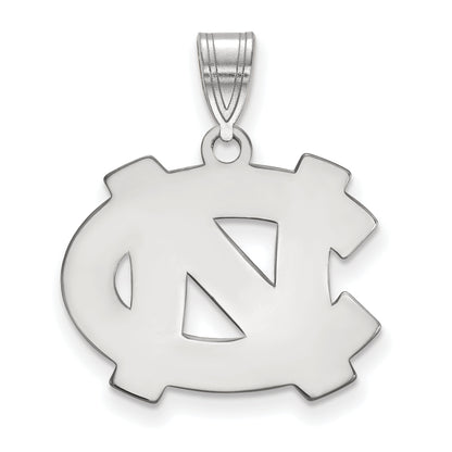 10K White Gold Logoart University Of North Carolina N C Medium Pendant