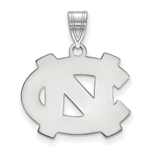 10K White Gold Logoart University Of North Carolina N C Medium Pendant