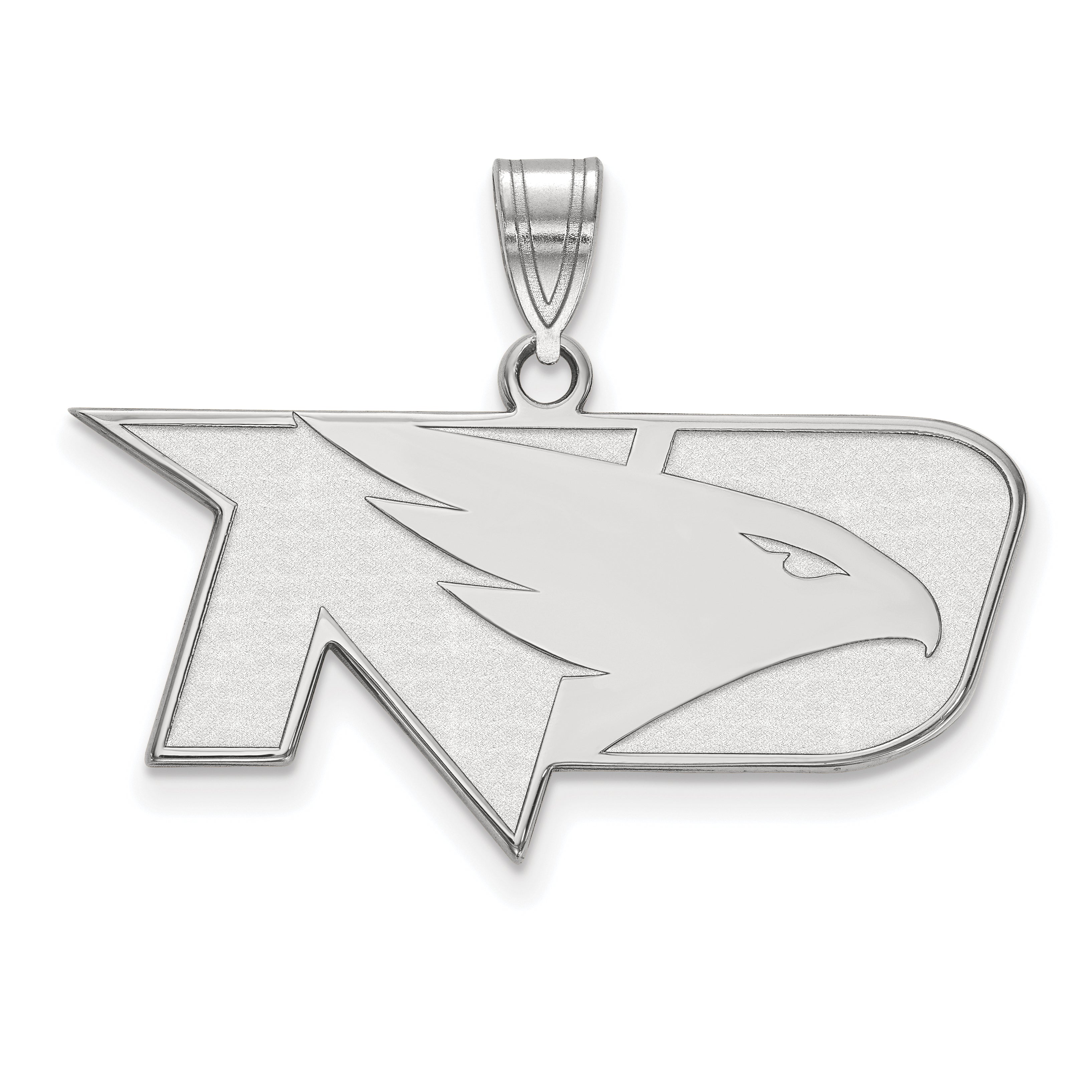 10K White Gold Logoart University Of North Dakota Medium Pendant