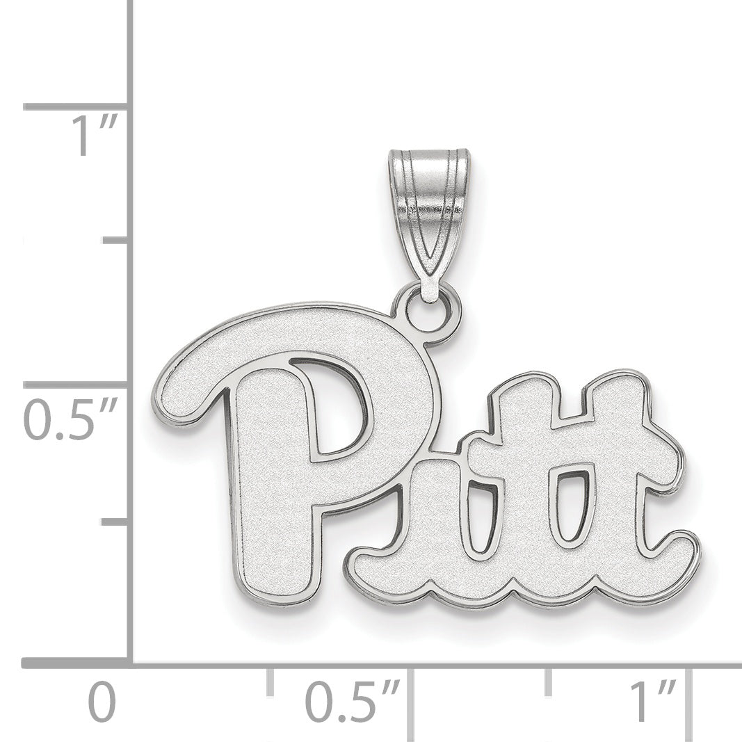 10K White Gold Logoart University Of Pittsburgh Medium Pendant