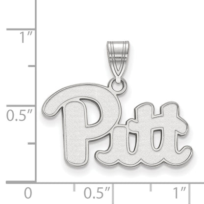 10K White Gold Logoart University Of Pittsburgh Medium Pendant