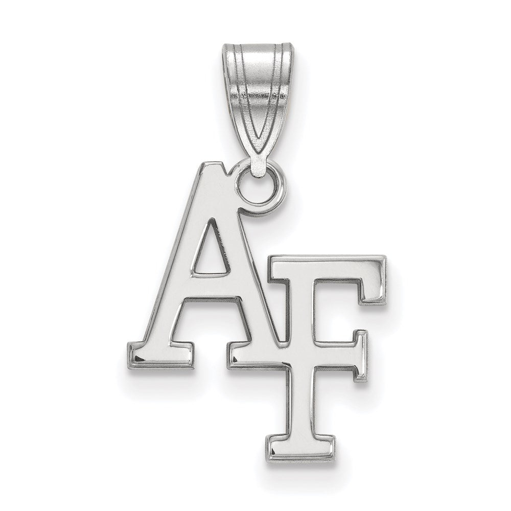 Sterling Silver Rhodium Plated Logoart United States Air Force Academy A F Medium Pendant