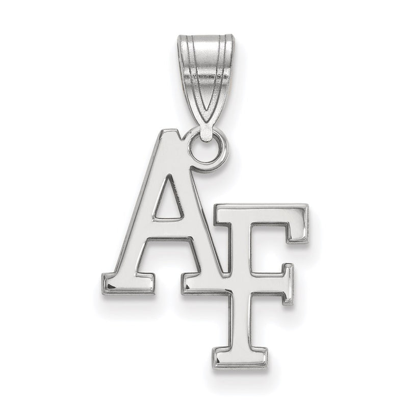 Sterling Silver Rhodium Plated Logoart United States Air Force Academy A F Medium Pendant