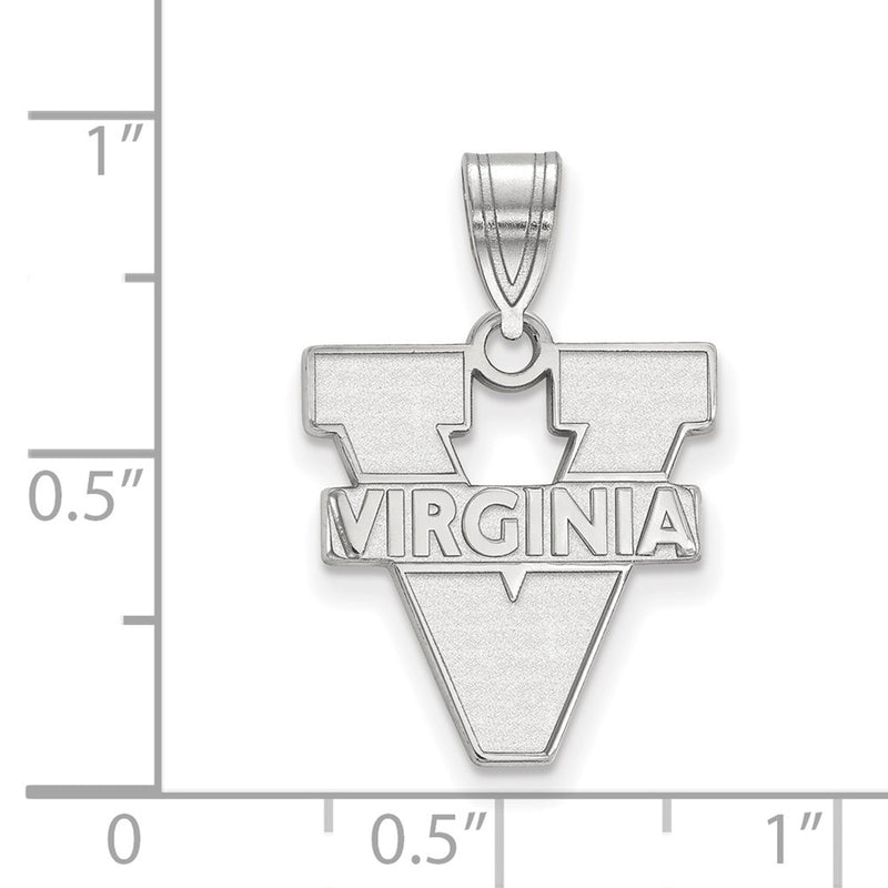 14K White Gold Logoart University Of Virginia Medium Pendant