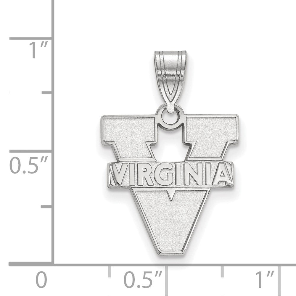 10K White Gold Logoart University Of Virginia Medium Pendant