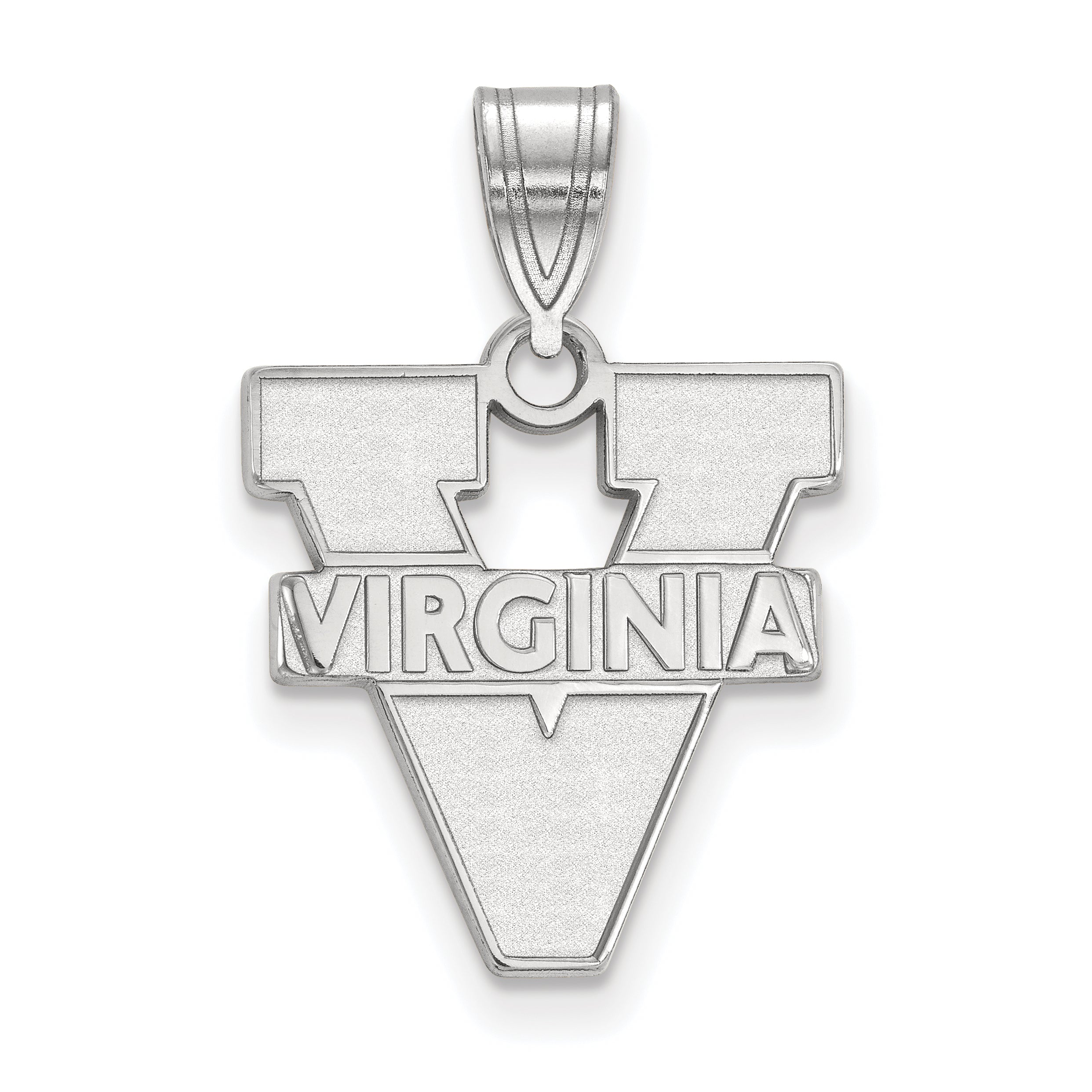 10K White Gold Logoart University Of Virginia Medium Pendant