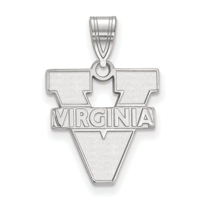 10K White Gold Logoart University Of Virginia Medium Pendant