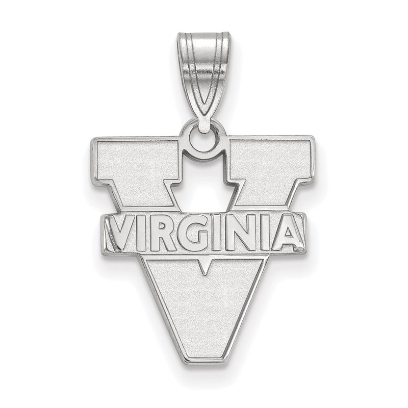 14K White Gold Logoart University Of Virginia Medium Pendant