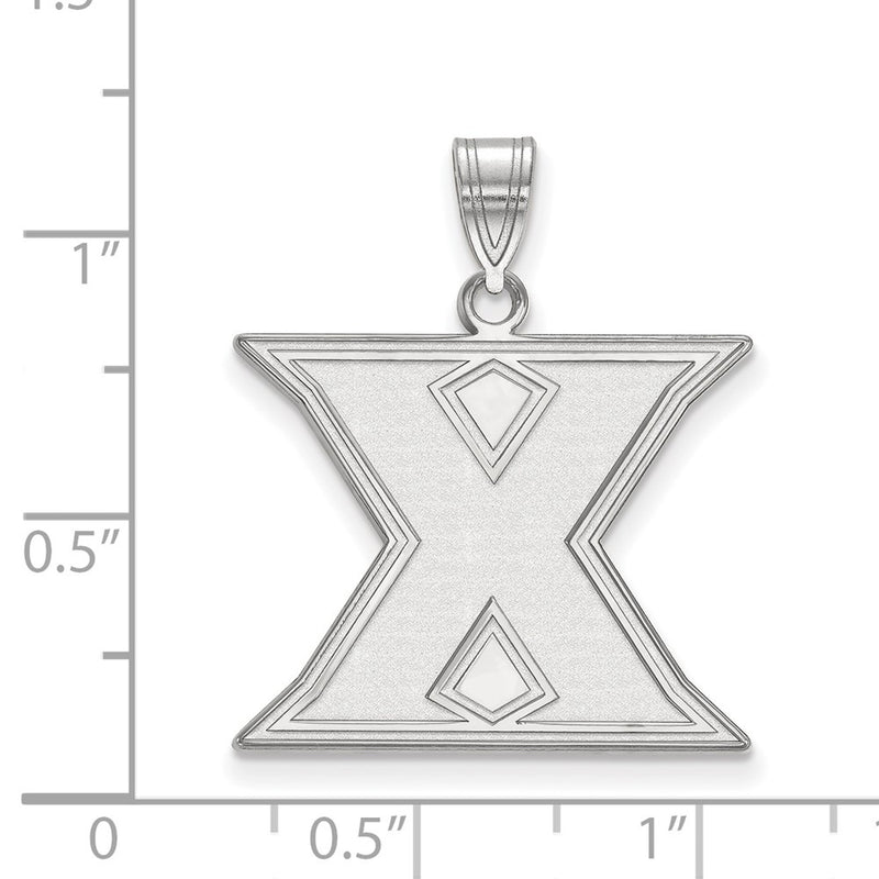 14K White Gold Logoart Xavier University Letter X Large Pendant