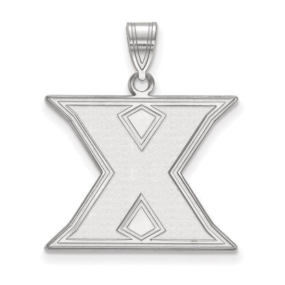 Sterling Silver Rhodium Plated Logoart Xavier University Letter X Large Pendant