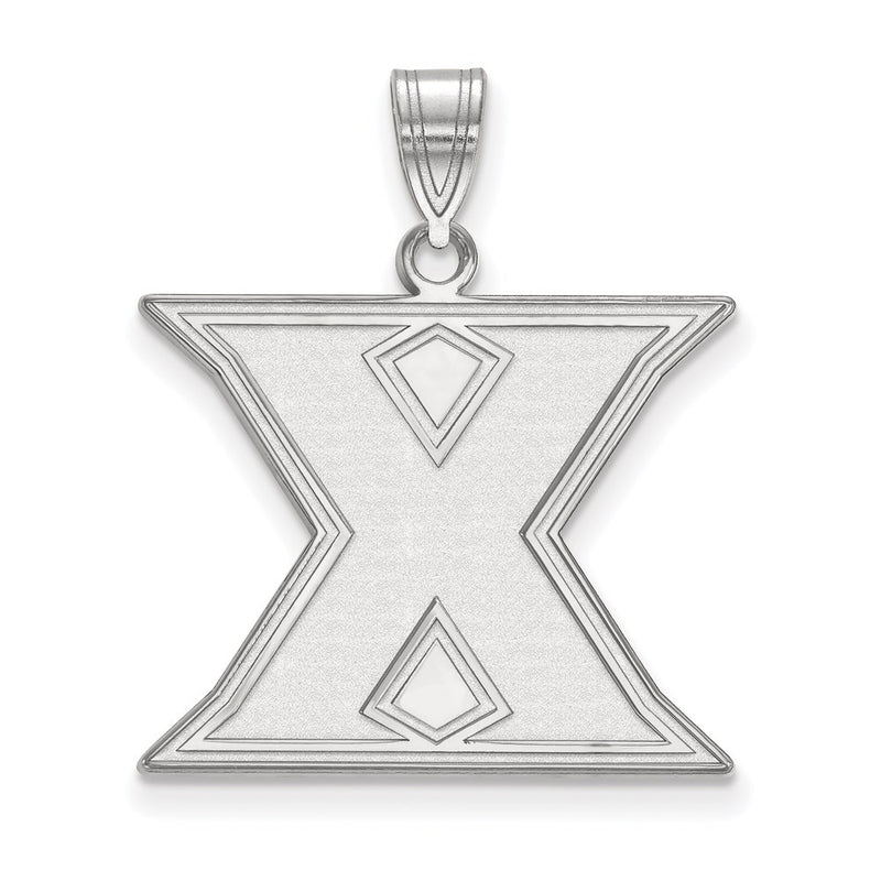 Sterling Silver Rhodium Plated Logoart Xavier University Letter X Large Pendant