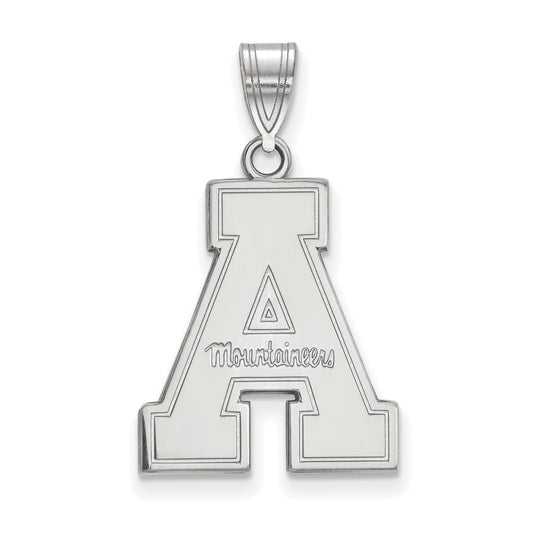 10K White Gold Logoart Appalachian State University Large Pendant