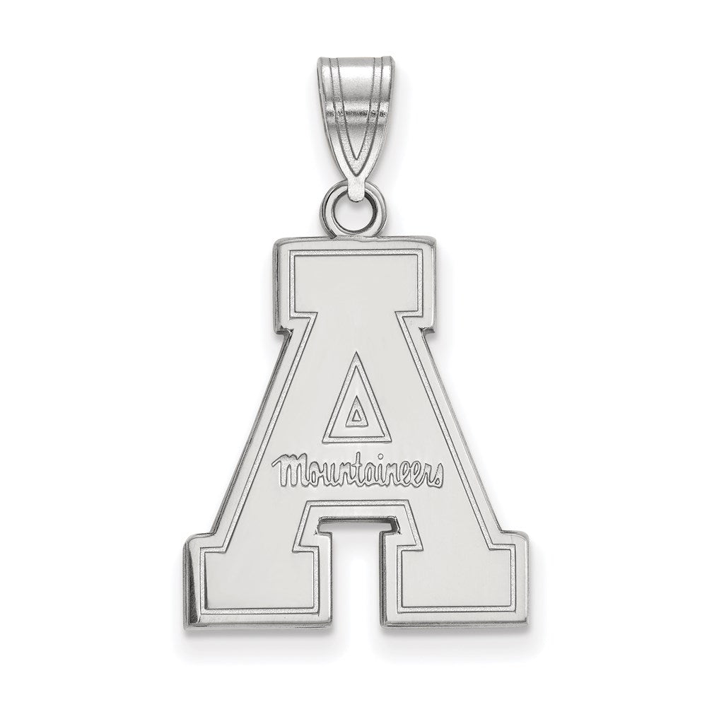 10K White Gold Logoart Appalachian State University Large Pendant
