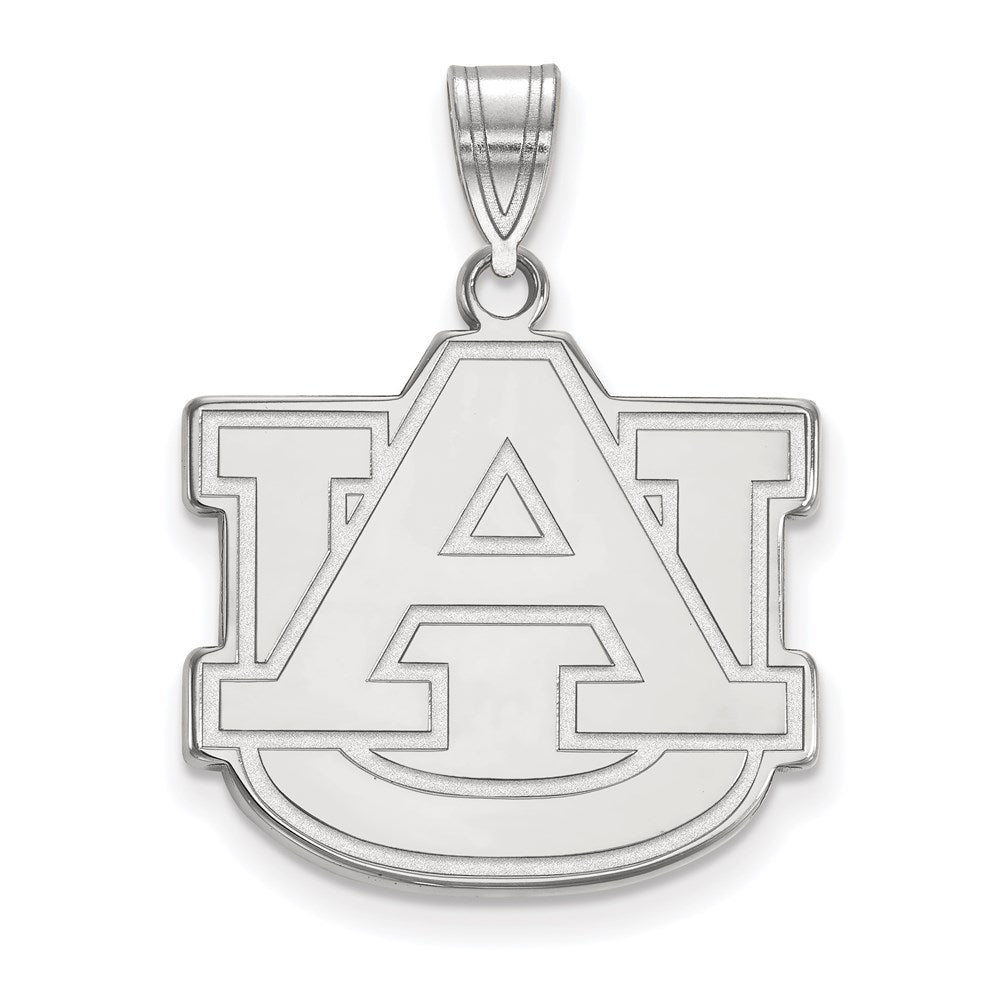 10K White Gold Logoart Auburn University A U Large Pendant