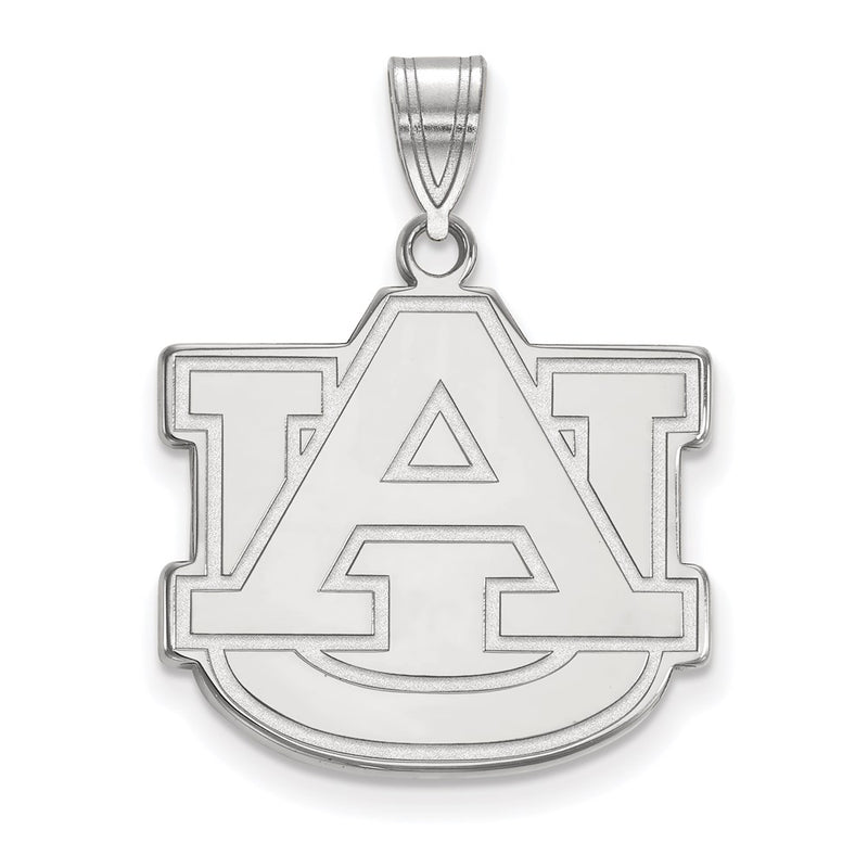 10K White Gold Logoart Auburn University A U Large Pendant